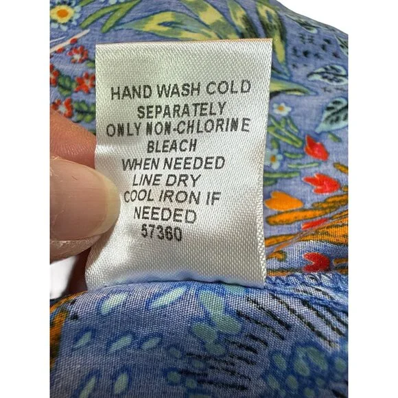 SUGARLIPS V-Neck Smocked Waist Tiered Maxi Dress Cotton Spring Easter XL EUC - Picture 7 of 7